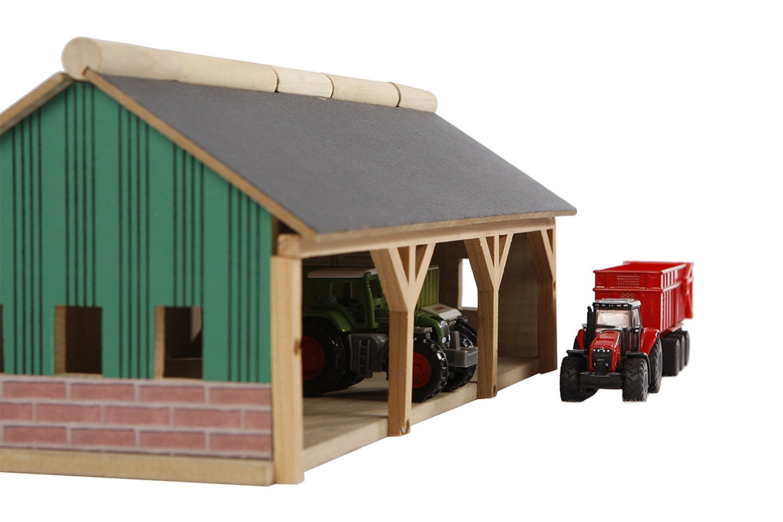 Kids Globe 187 scale Farm shed for 3 tractors KG610491 Etsy