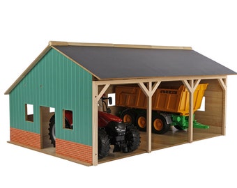 Large size Kids Globe 1:32 scale Farm shed for 3 tractors KG610193
