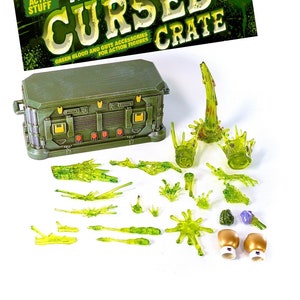 1:12 Super Action Stuff CURSED CRATE - Green Monster Blood Figure Accessories For Action Figures Horror Sci Fi Aliens fantasy Toys