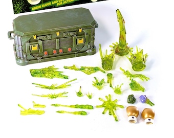 1:12 Super Action Stuff CURSED CRATE - Green Monster Blood Figure Accessories For Action Figures Horror Sci Fi Aliens fantasy Toys