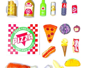 Super Action Stuff Foodie Recooked! 1:12 scale action figure accessories Miniature food dollhouse 6&quot; Scale Tiny Charms Mini Small Jewelry