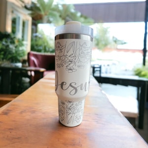 40 oz Jesus Christian Tumbler Wrap, SVG file, Digital, Laser Engraving Cup Wrap