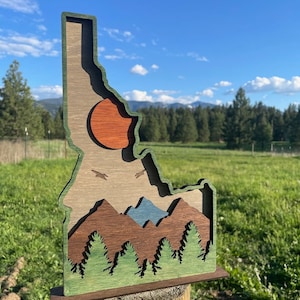 Layered Idaho Laser File, laser cut file, Idaho svg