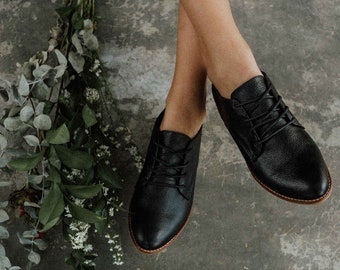 Black oxford shoes women outlet