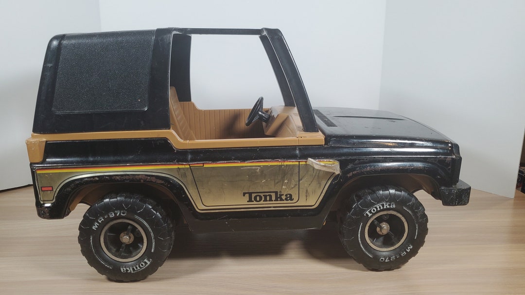 Jeep Tonka Vintage En Acier Pressé Rouge - Water Racer, Jouet Ancien