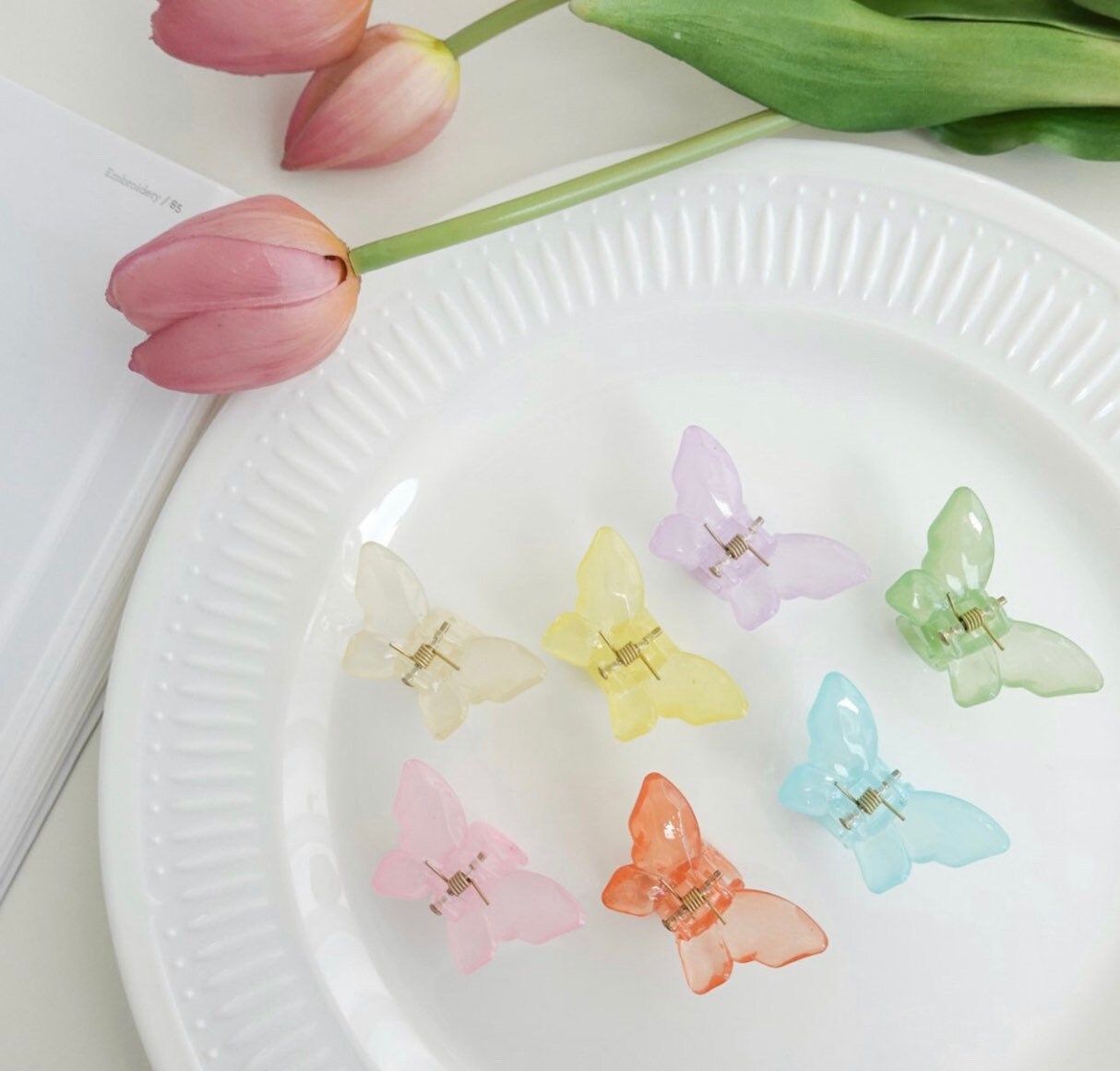 Mini Butterfly Hair Clip Etsy Canada