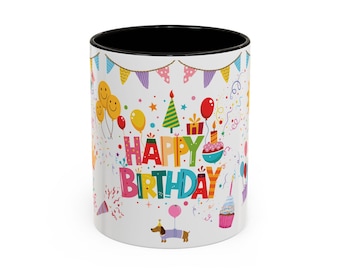 Happy Birthday colorful party mug | 11oz or 15oz
