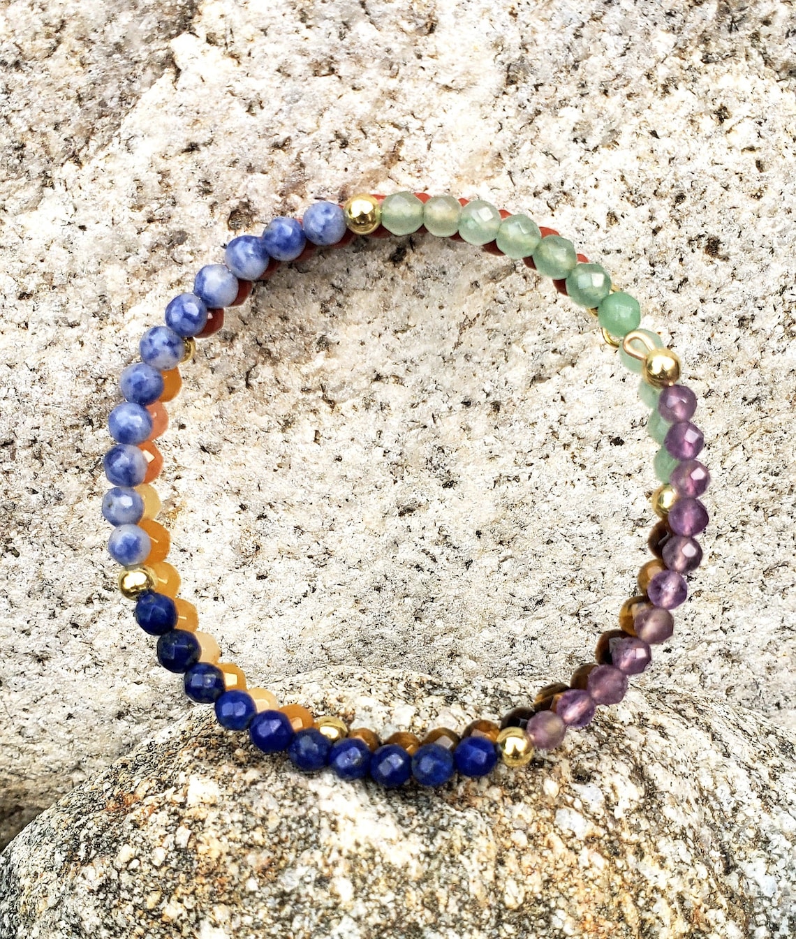 Chakra Armband Echte Steine