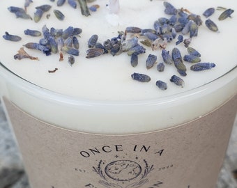 Intention New Moon Calm Clarity Soy Wax Candle Glass Container