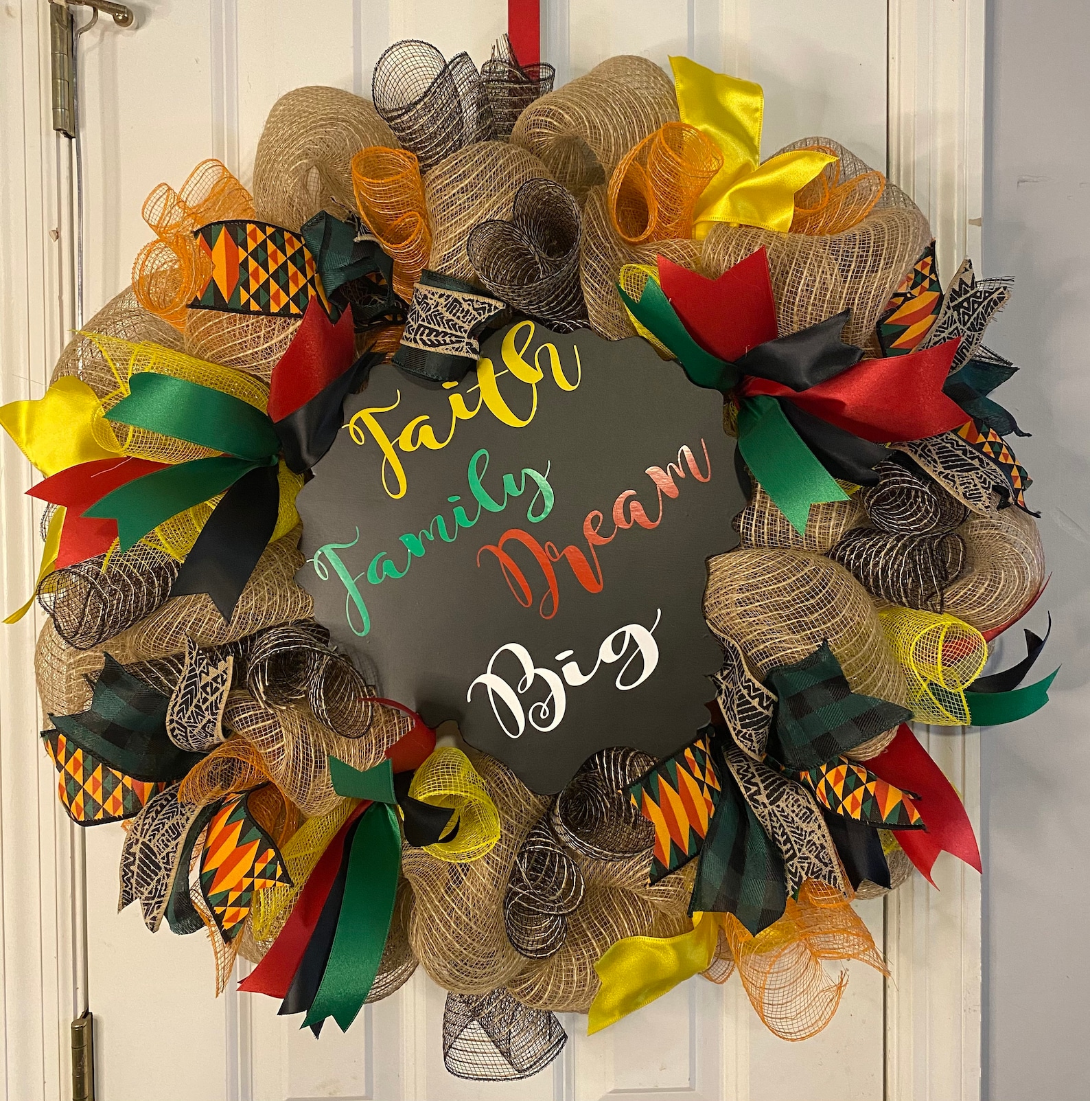 Black History Wreath Custom Made Etsy
