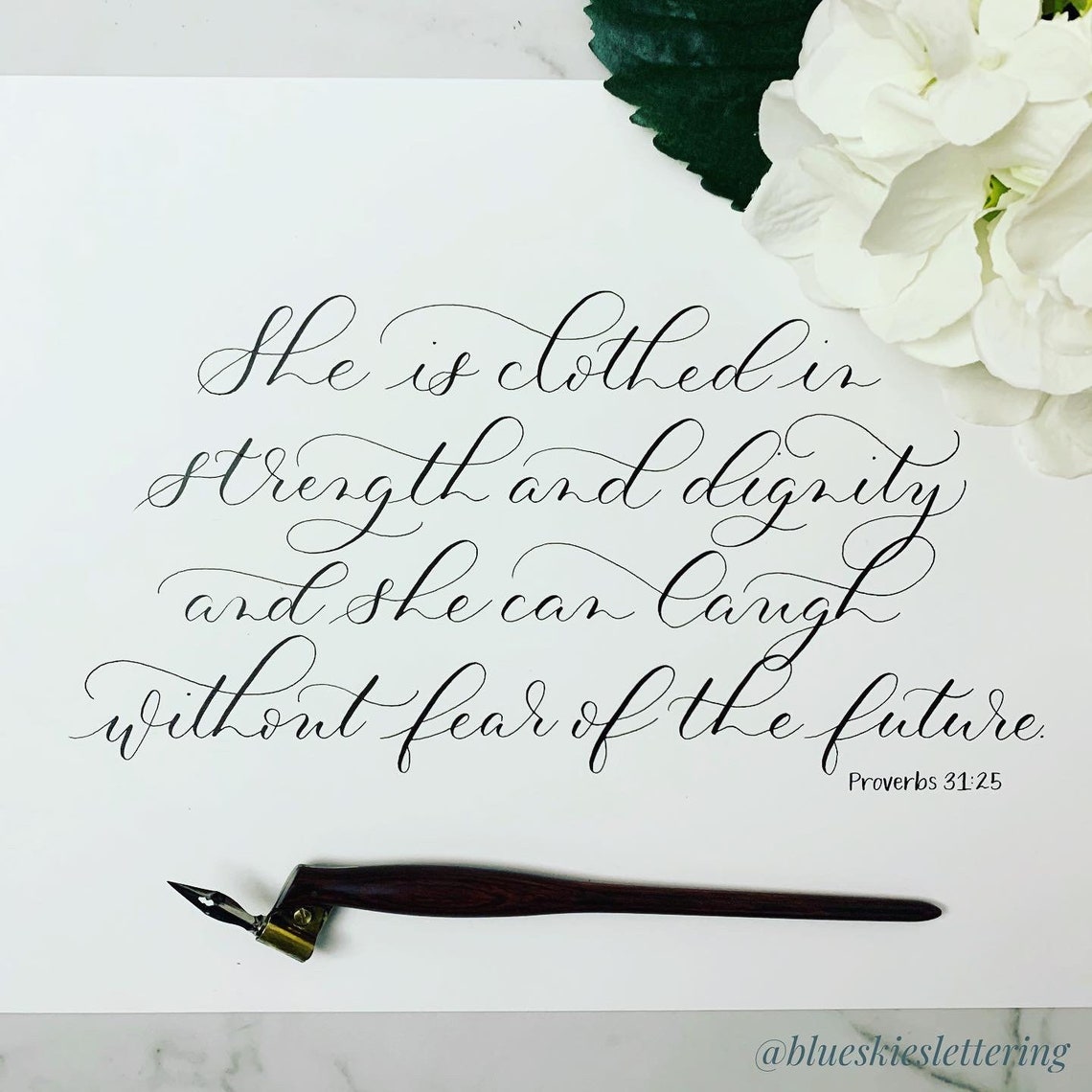 Custom Calligraphy Saying/ Bible Verse/ Quote Etsy