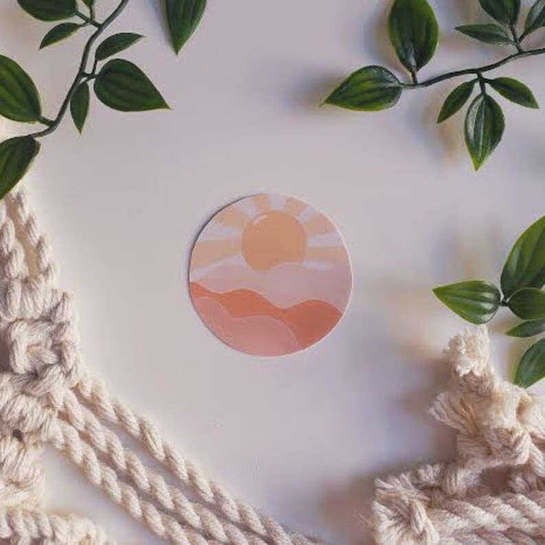 Sunset Circle Sticker