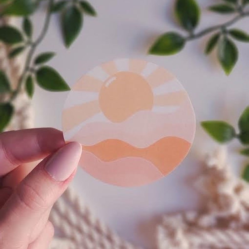 Sunset Circle Sticker