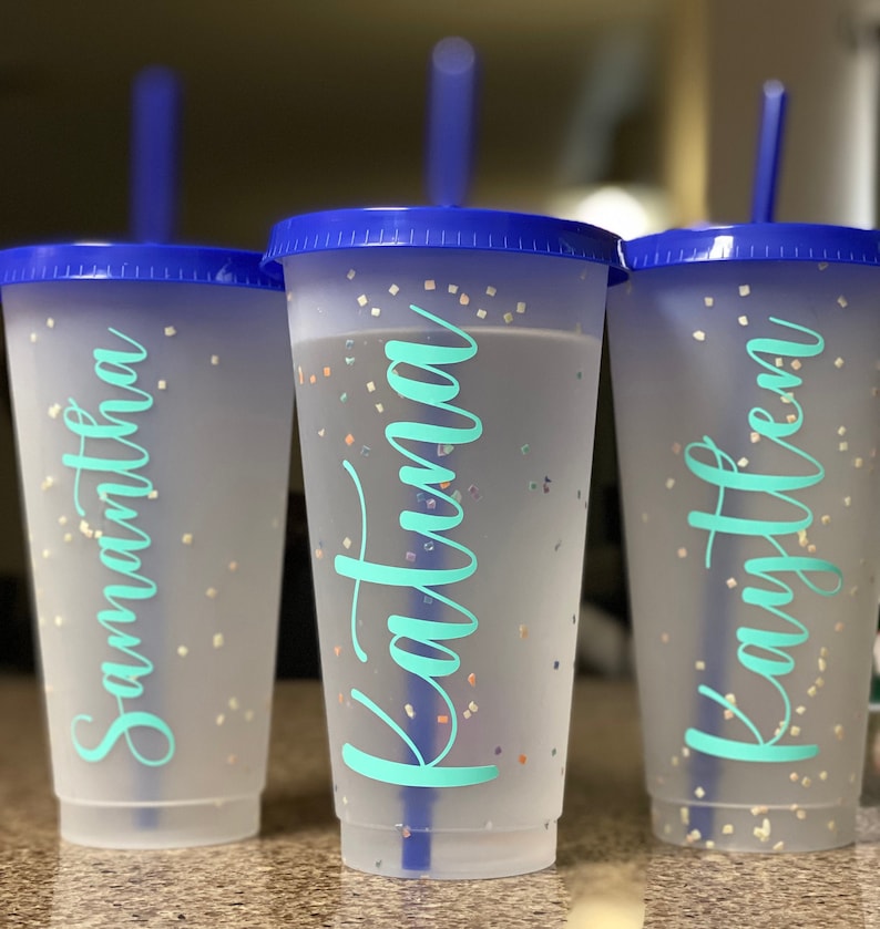 Personalized Color Changing Cups 24 Oz Cups With Straw and Etsy