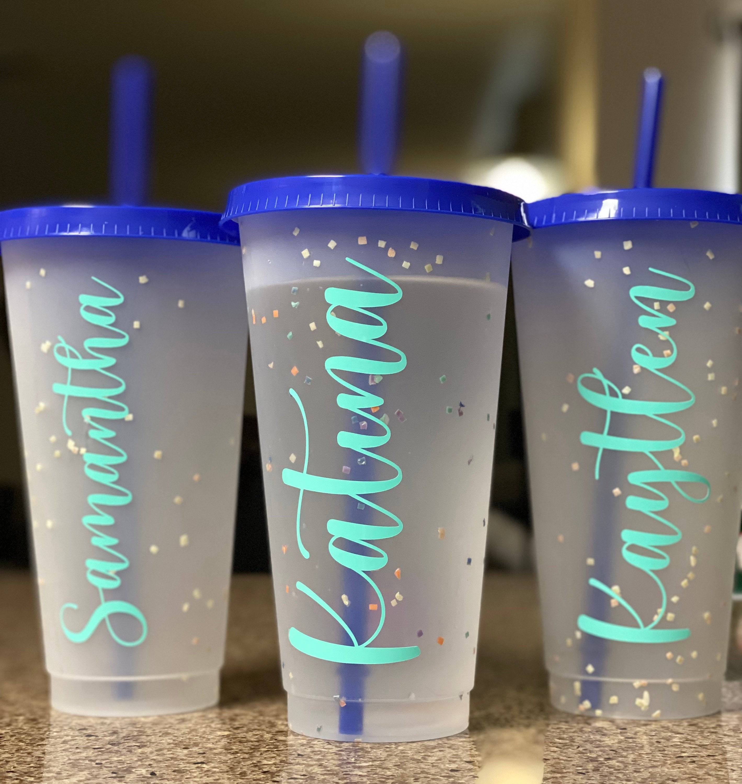 Personalized Color Changing Cups 24 Oz Cups With Straw and Etsy