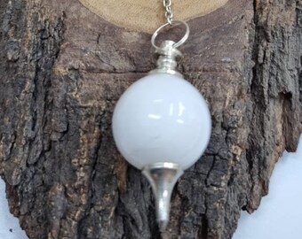 White Stone Round 14mm Beads B4726 Qty 6