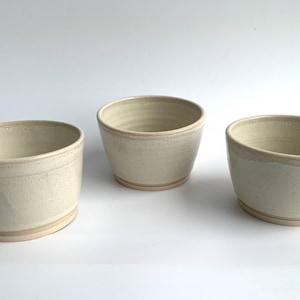 Set of 3 White Ramekin Bowls | Hand-thrown | stoneware ceramics | studio ceramics | studio pottery | handmade |