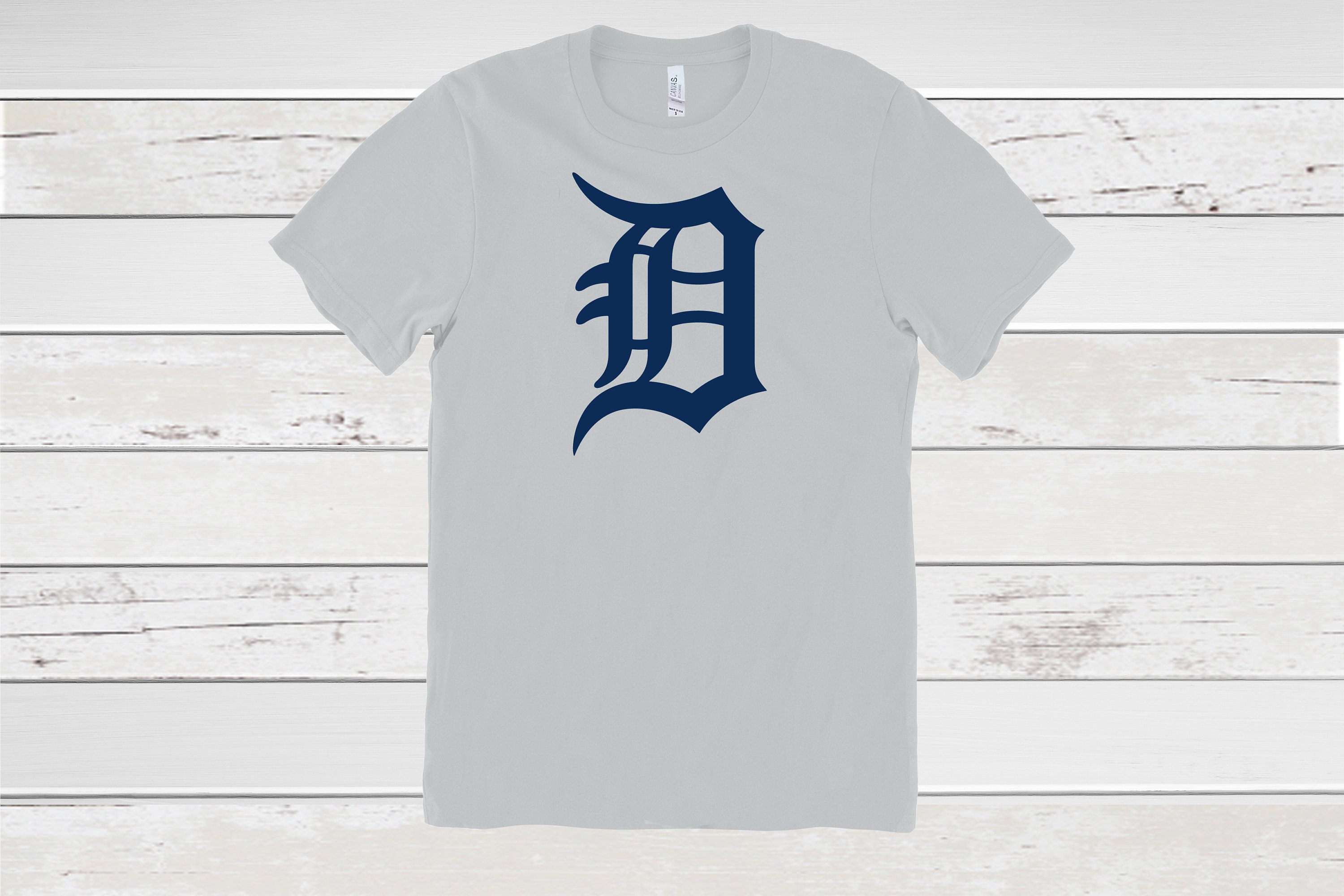 Detroit Tigers Customizable Men's Stitch Print Wordmark T-Shirt