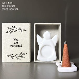 Östindien porslin ängel rökelse set