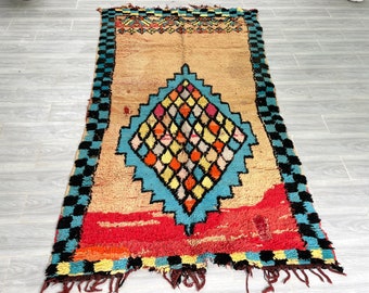 fabulous Moroccan Rug,Vintage Berber Rug, Area rug,9.3x5.1 ft
