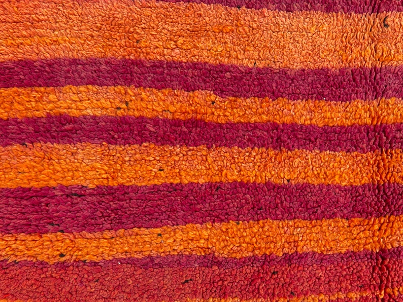 Moroccan Rug, Orange Rug, Abstract rug , Berber Rug, vintage rug image 9