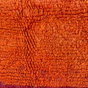 Moroccan Rug, Orange Rug, Abstract rug , Berber Rug, vintage rug image 10