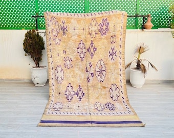 Moroccan Area Rug, terracotta rug,wool rug, Berber rug,Handmade rug,