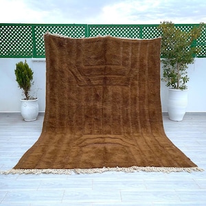 Custom Moroccan rug, brown Moroccan rug, Beni ourain rug, hand knotted Rug