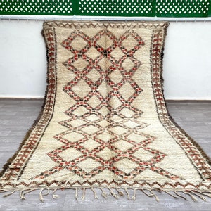 Vintage Moroccan Beni Ourain rug, bohemian rug, Authentic rug image 1