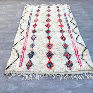 Moroccan rug | Colorful wool carpet |azilal rug | handmade carpet | vintage rug | boho rug | Area rug | Moroccan carpet