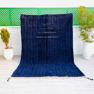 Moroccan blue rug, beni ourain rug, berber rug,Moroccan rug, handmade rug