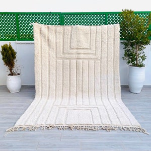 Moroccan white rug, beni ourain rug, off white rug,Moroccan rug, handmade rug