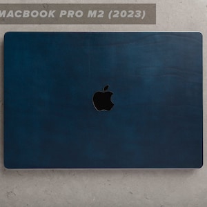16 pouces MacBook Pro M2 2023 Skin en cuir pour l’avant et l’arrière, Logo Apple Découpe, Personnalisé, Décalcomanie en cuir, 3M, Coupe Précision