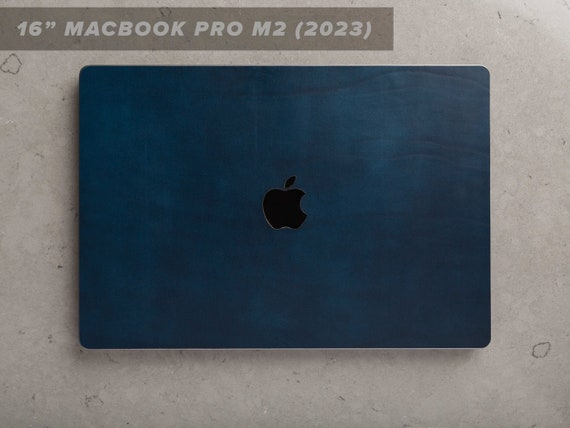 16 Inch MacBook Pro M2 2023 Leather Skin for Front Back Apple Logo Cut Out Personalized Leather Decal 3M Precision Cut Etsy