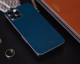 iPhone 12 Pro, iPhone 12 Leather Skin, Personalized, Monogram, Thin Luxury Leather Grip, Gold Foil, 3M Adhesive, USA, Customized Skin