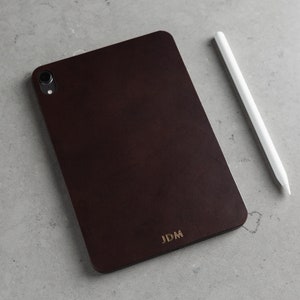 Italian Leather Skin for iPad Mini 6, NEW 2021 iPad Mini, Personalized, Made to Order, Made in the US, iPad Leather Decal, 3M image 1