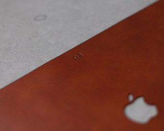 MacBook Pro 16" 2021 Italian Leather Skin for Front and Back with Apple Logo Cut Out, Personalized, Laptop Leather Decal, 3M, Precision Cut