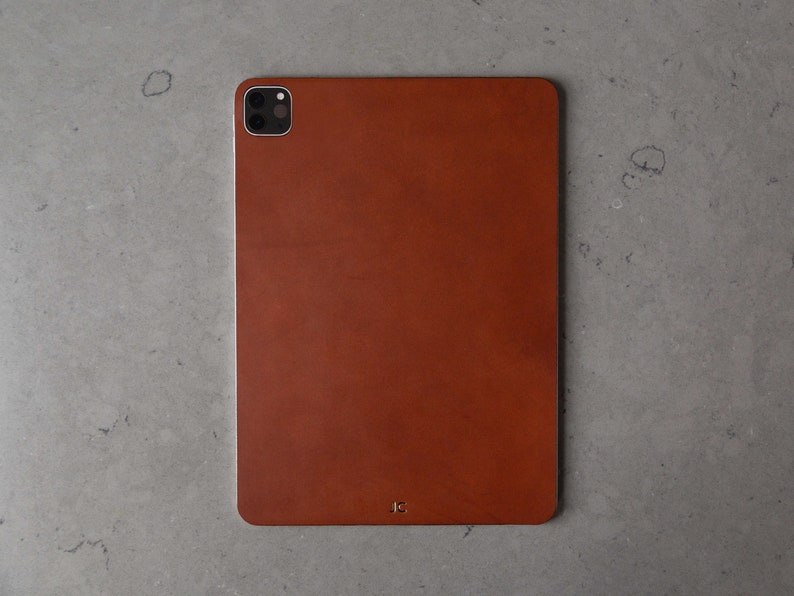 Black Italian Leather Skin for iPad Pro 11 Personalized iPad image 4