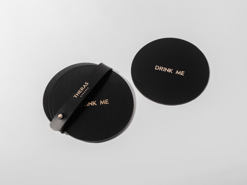Theras Ateliers Leather Coaster - Thumbnail 4