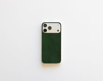 Funda de piel italiana personalizada para iPhone 17 Pro Max, lámina dorada