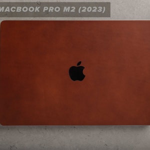 14 dans MacBook Pro M2 2023, Peau en cuir italien pour dos avant, Logo Apple découpé, Personnalisé, Décalcomanie cuir pour ordinateur portable, 3M, Coupe Précision