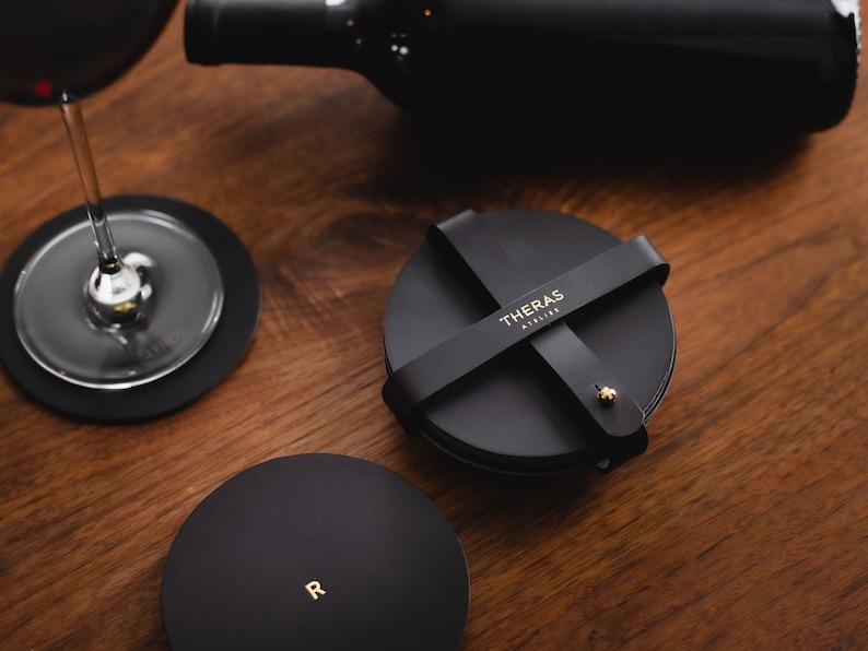 Theras Ateliers Leather Coaster - Thumbnail 5