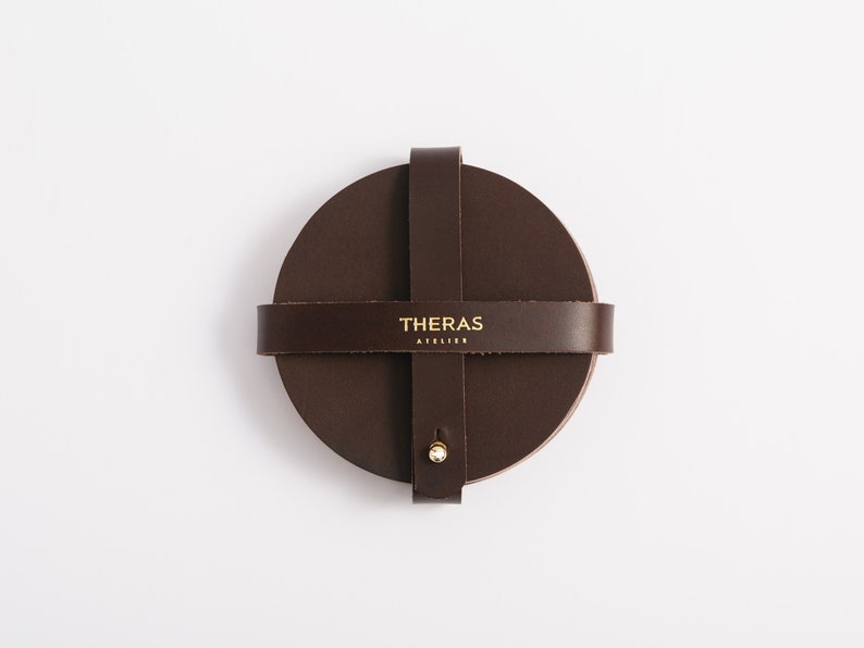 Theras Ateliers Leather Coaster - Thumbnail 3