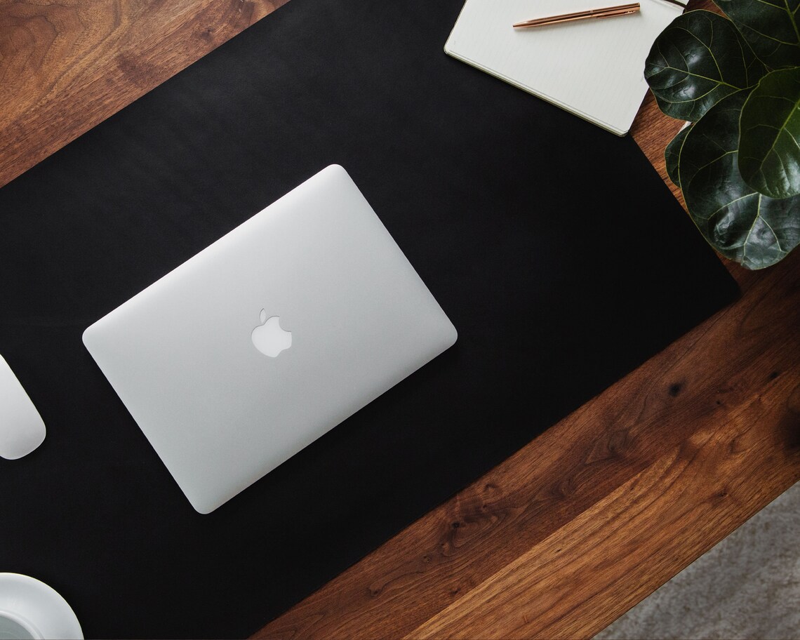 Italian Leather Desk Mat Blotter Leather Mouse Pad Portable Etsy