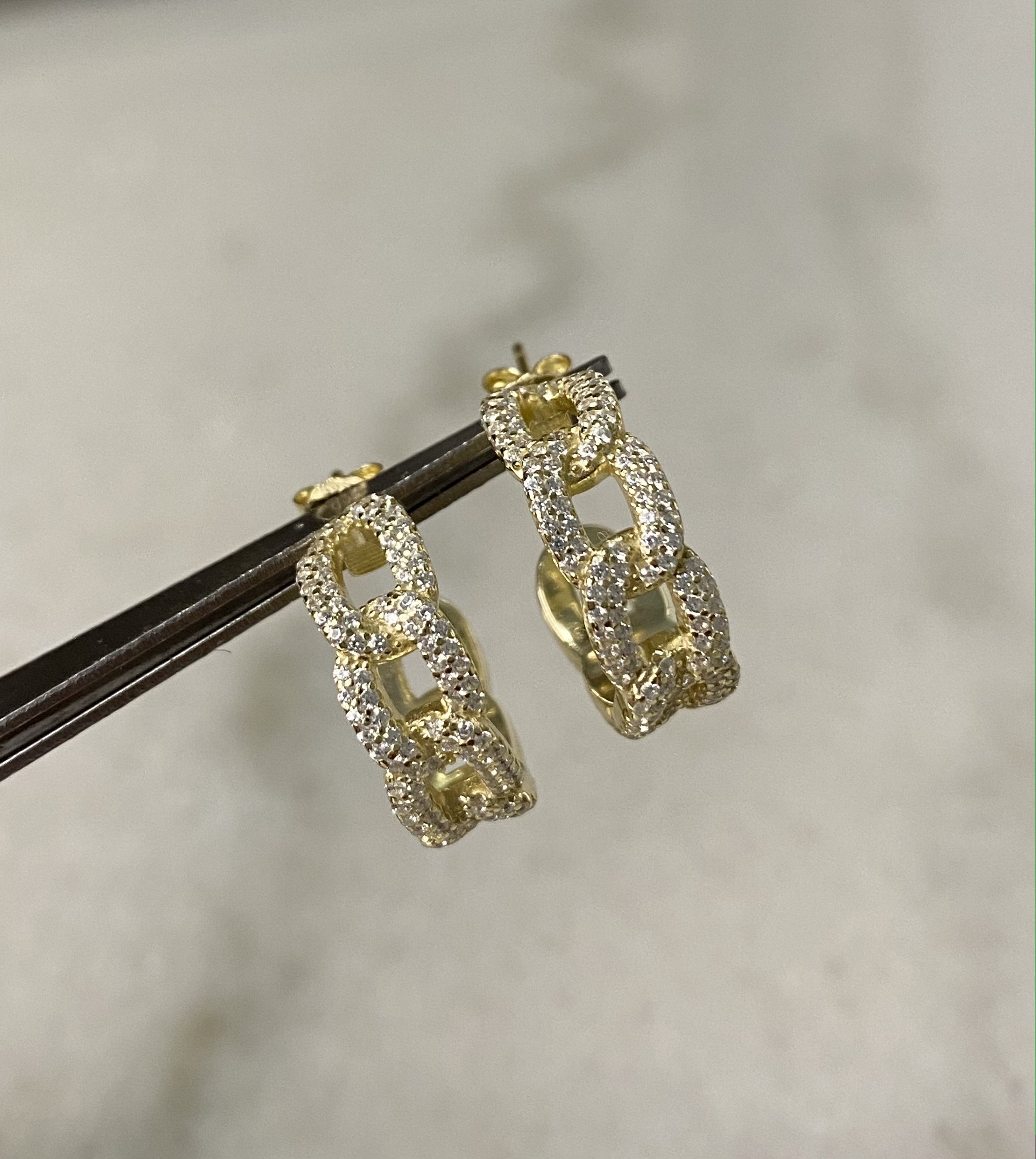 Cuban Link Hoop Earrings Chain Link Hoop Earrings Small Hoop Etsy