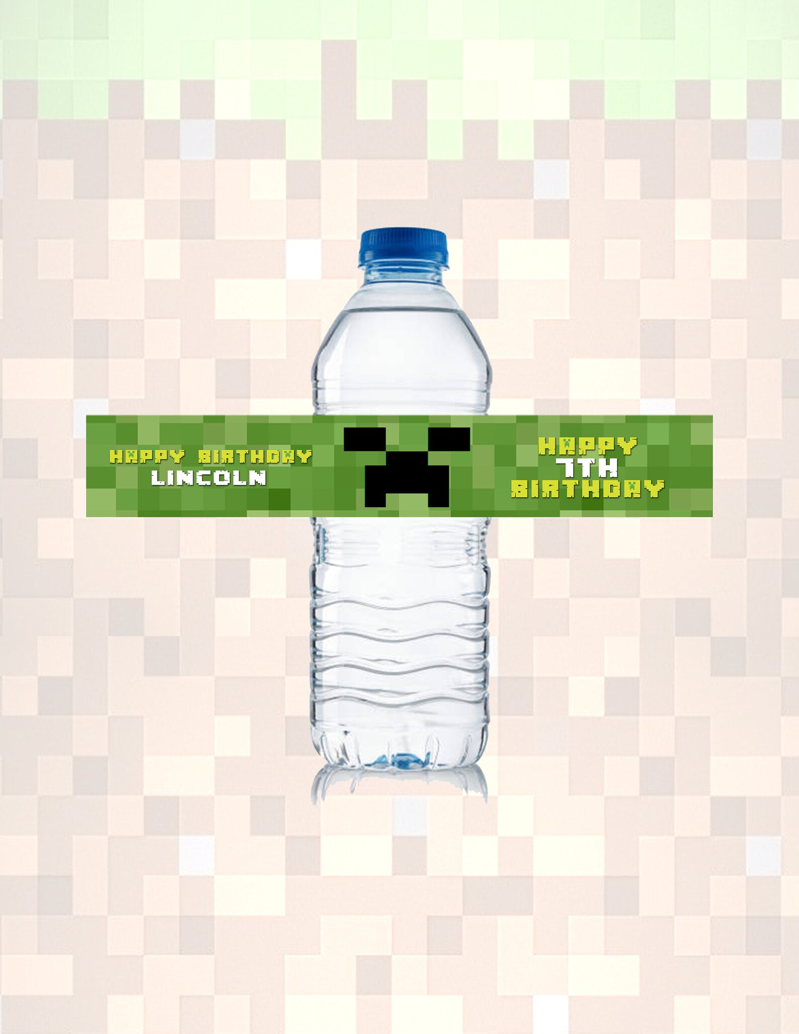 MINECRAFT Personalized Printable Water Bottle Labels for | Etsy