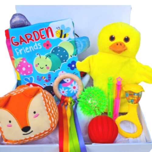 Large Newborn Sensory Baby Play Box Etsy UK