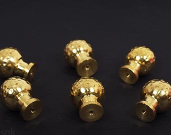 Set Of  Solid Unlacquered Brass Kitchen Cabinet Knobs, Rustic Glossy Brass Knob, Vintage Decor, Traditional Cabinet Knobs