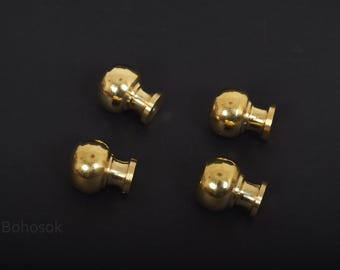 Handmade Unlacquered Brass Kitchen Cabinet Knobs - Rustic Glossy Brass Knob - Vintage Decor -Traditional Cabinet Knobs