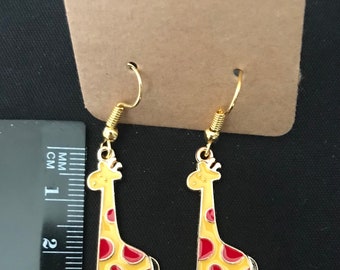 Boucles d'oreilles pendantes/gouttes girafe